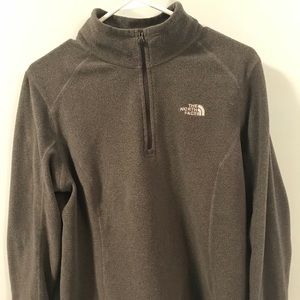 North Face fuzzy half- zip